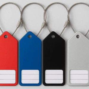 Aluminum Metal Luggage Tags with Steel Loops Set of 4 Heavy Duty Suitcase Labels with Privacy Shield for Airline Travel Travel Gear